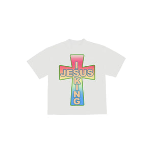 Kanye West AWGE for JIK Cross T-Shirt White, Clothing- dollarflexclub
