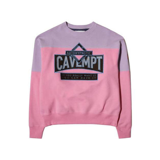 Cav Empt Autohypnotic Crew Neck-Pink, Clothing- dollarflexclub