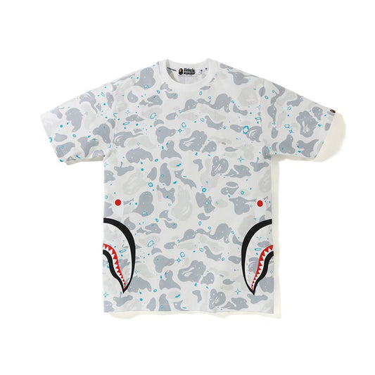 BAPE Space Camo Side Shark Tee White, Clothing- re:store-melbourne-Bape