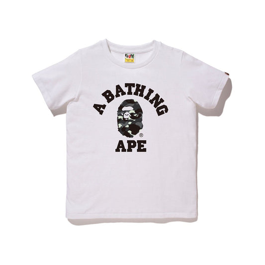 Bape College Glow in the Dark Tee-White, Clothing- dollarflexclub