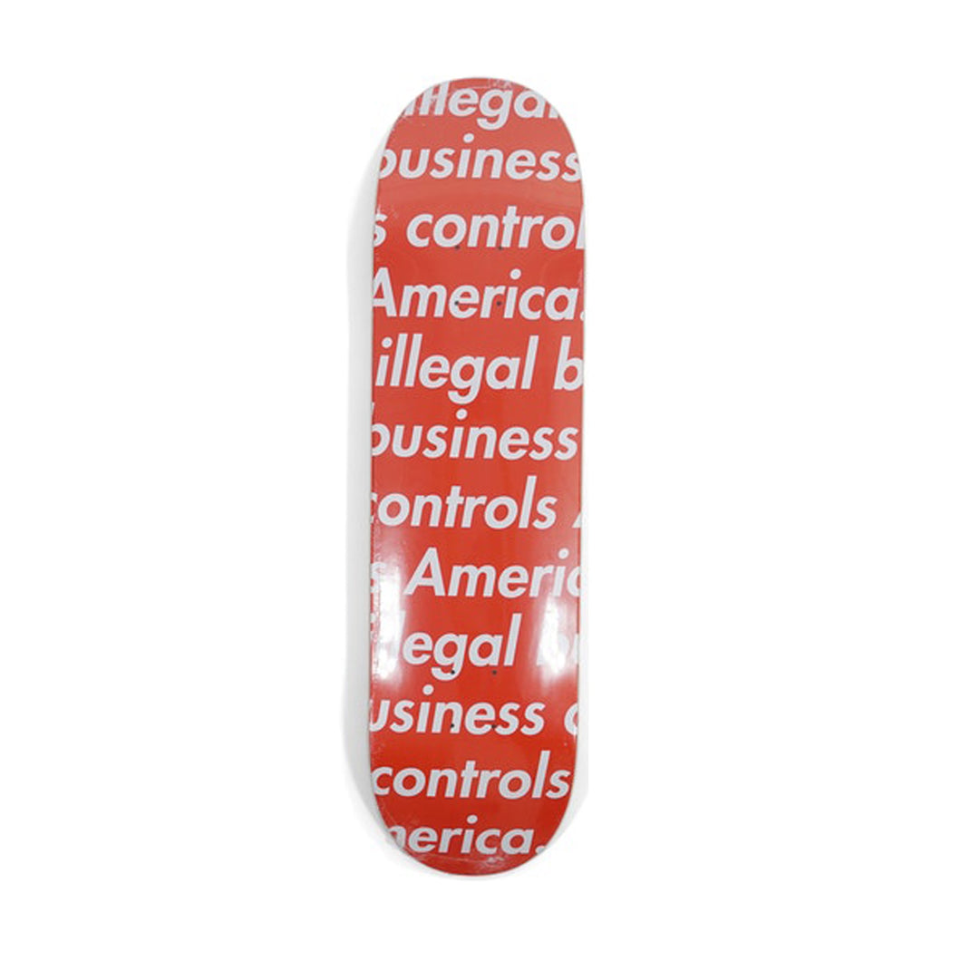 Supreme Illegal Business Skateboard Deck -Red, Skateboard- dollarflexclub