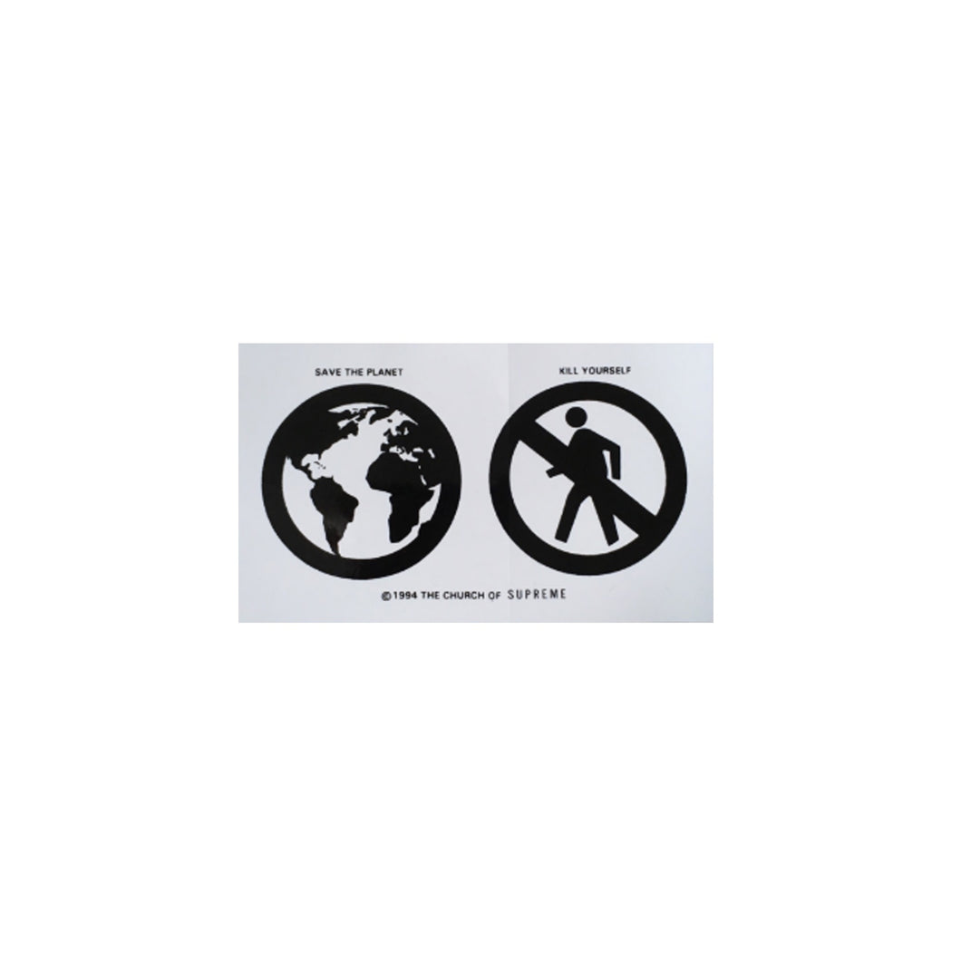 Save the planet BIG Sticker White, Sticker- dollarflexclub