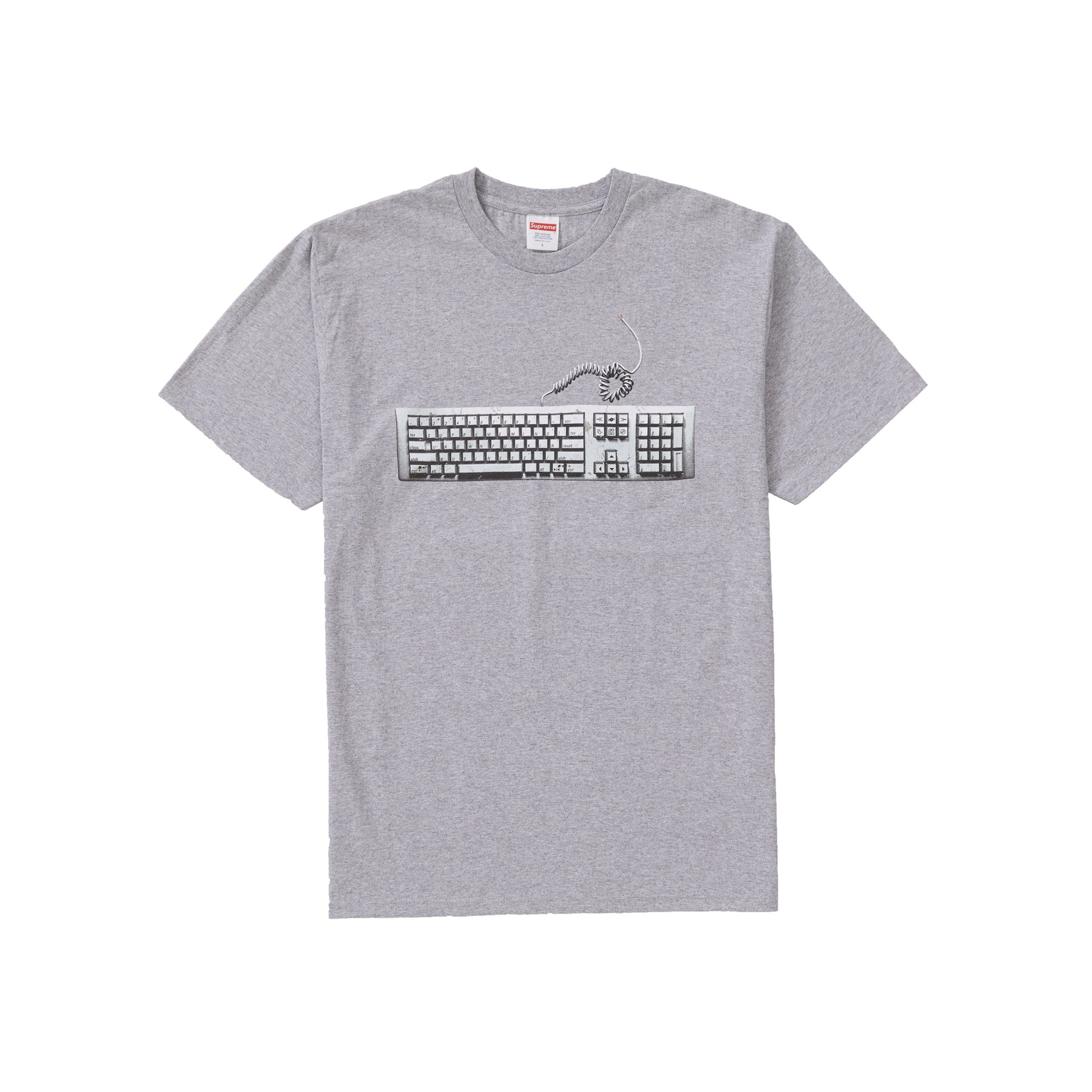 Supreme Keyboard Tee - Heather Grey, Clothing- re:store-melbourne-Supreme