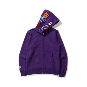 BAPE Shark Full Zip Hoodie (FW20) Purple, Clothing- re:store-melbourne-Bape