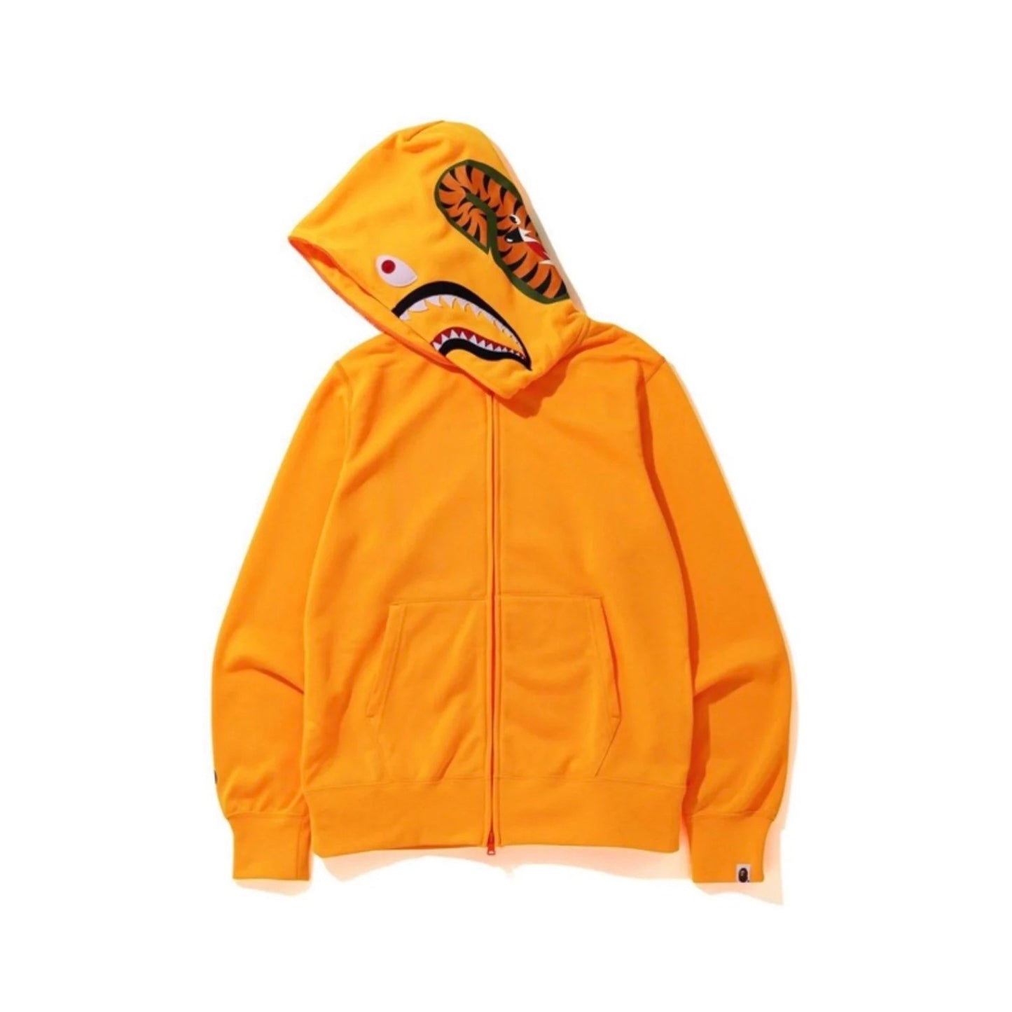 BAPE Neon Shark Full Zip Hoodie Orange, Clothing- re:store-melbourne-Bape