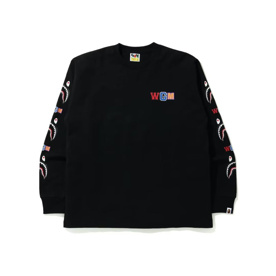 BAPE WGM Shark Relaxed Fit L/S Tee, Clothing- re:store-melbourne-Bape