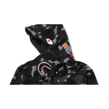 Load image into Gallery viewer, BAPE Gradation Camo Shark Mask Wide Zip Hoodie Black, Clothing- re:store-melbourne-Bape
