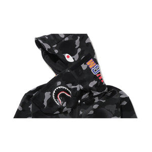 BAPE Gradation Camo Shark Mask Wide Zip Hoodie Black, Clothing- re:store-melbourne-Bape