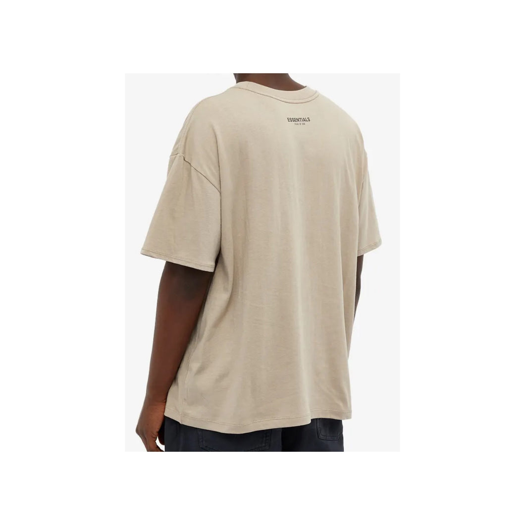 Fear of God Essentials Collar Print T-Shirt Tan, Clothing- re:store-melbourne-Fear of God Essentials