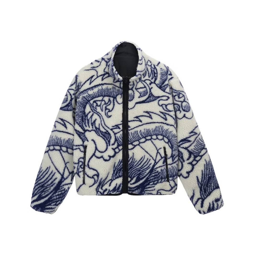 Stussy Dragon Sherpa Jacket Natural, Clothing- re:store-melbourne-Stussy