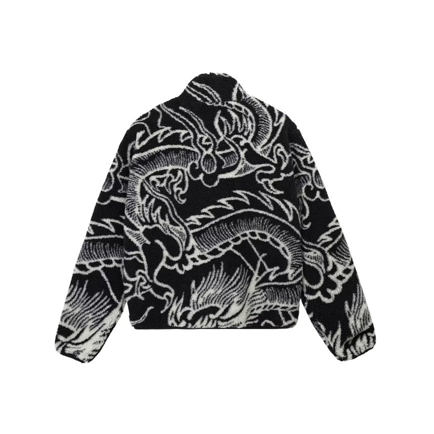 Stussy Dragon Sherpa Jacket Black, Clothing- re:store-melbourne-Stussy