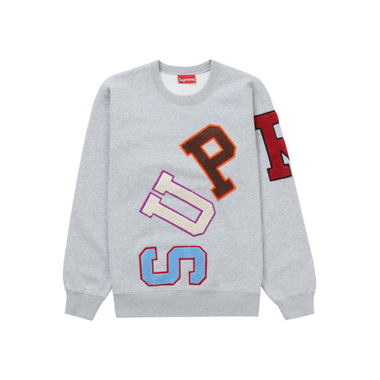 Supreme Big Arc Crewneck Heather Grey, Clothing- re:store-melbourne-Supreme