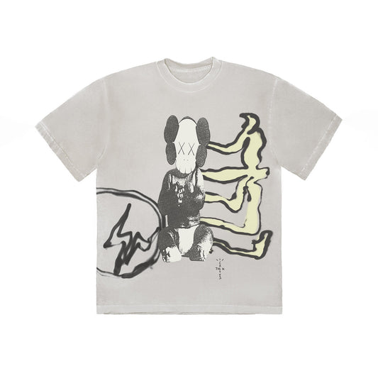 Travis Scott Cactus Jack + Kaws For Fragment Tee Aged Yellow, Clothing- re:store-melbourne-Cactus Jack x Kaws x Fragment