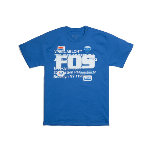 Virgil Abloh Brooklyn Museum FOS Sunroof T-shirt Blue, Clothing- re:store-melbourne-Champion x Virgil Abloh