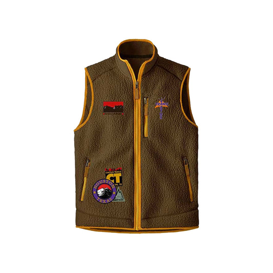 Travis Scott Cactus Trails  Full Zip Sherpa Vest Brown, Clothing- re:store-melbourne-Travis Scott