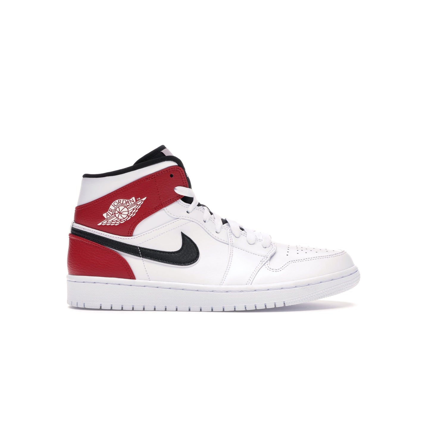 Jordan 1 Mid White Black Gym Red, General- dollarflexclub