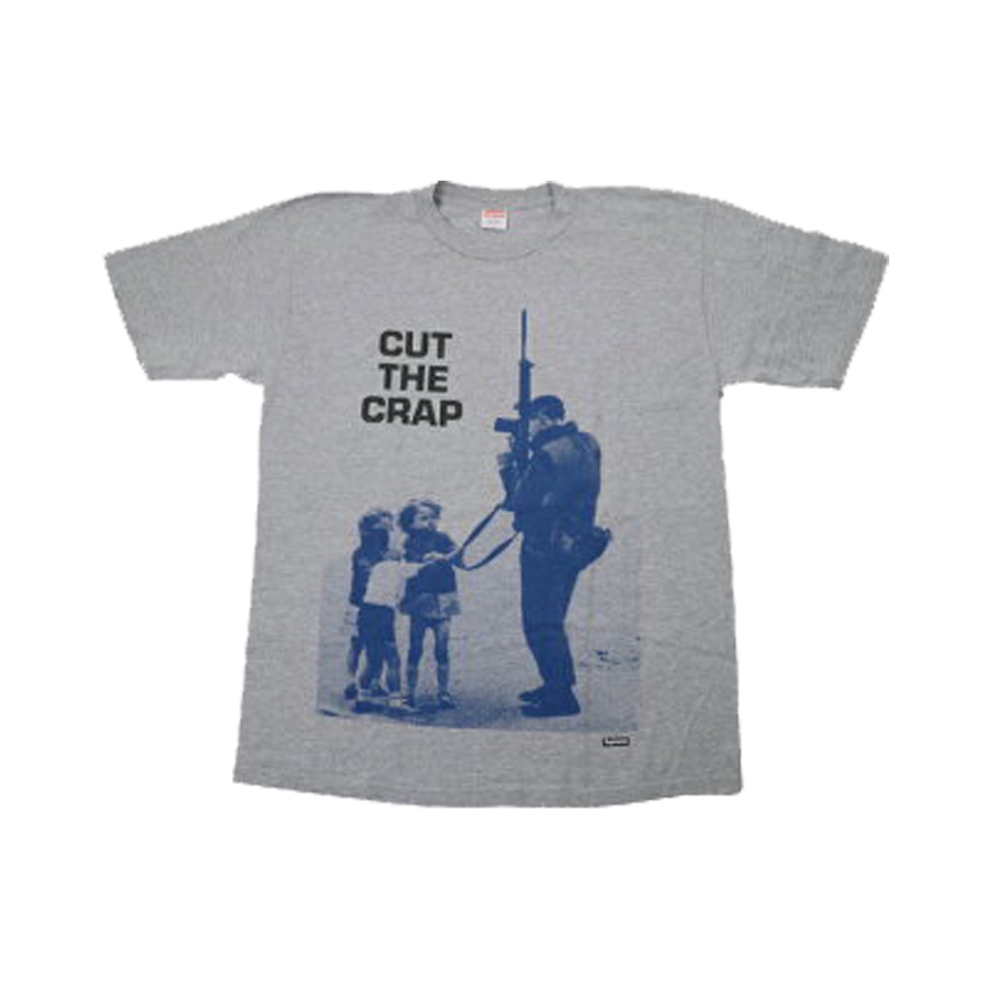 Supreme Cut the Crap Tee -Grey, Clothing- dollarflexclub