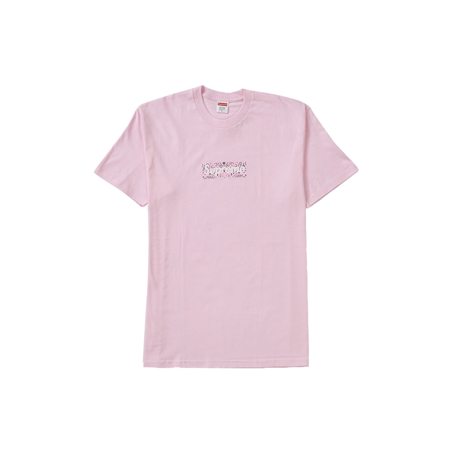 Supreme Bandana Box Logo Tee Light Pink, Clothing- dollarflexclub