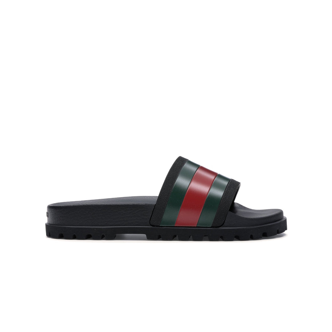 Gucci Web Slide Sandal -Black, Shoe- dollarflexclub