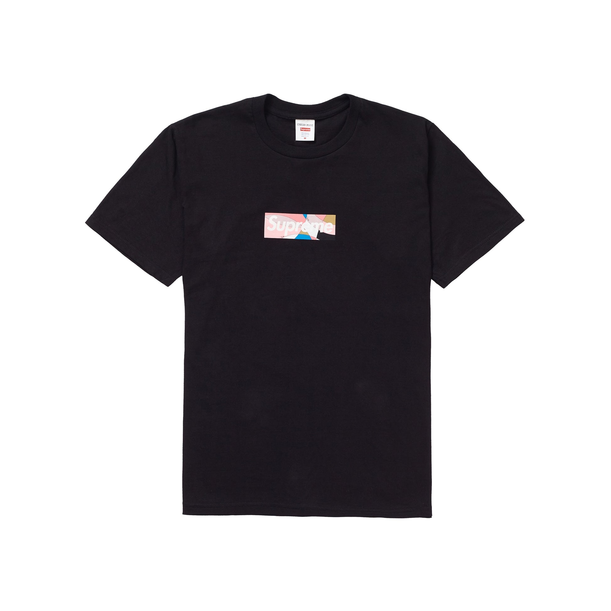 Supreme Emilio Pucci Box Logo Tee Black/Dusty Pink, Clothing- re:store-melbourne-Supreme