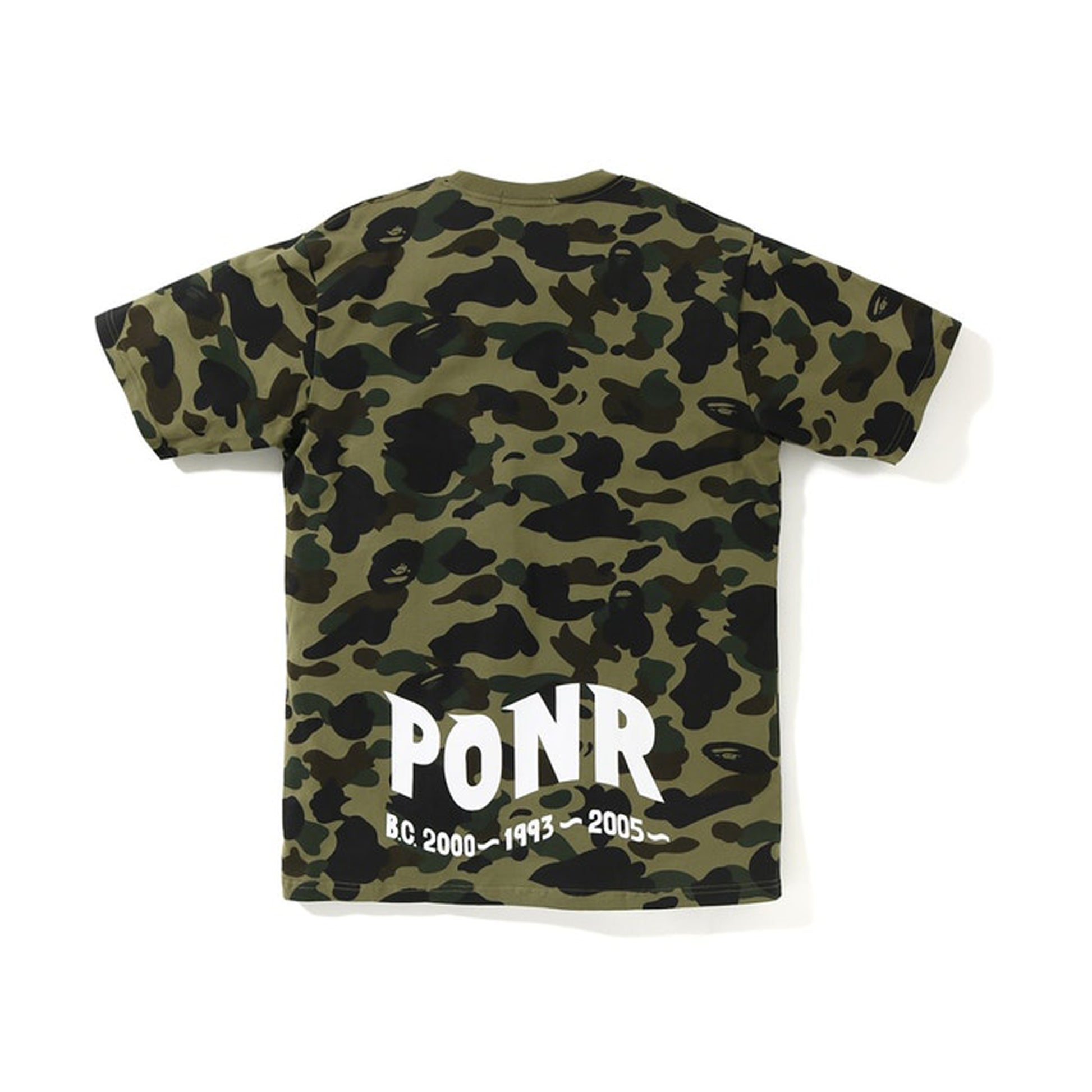 BAPE 1st Camo PONR Shark Tee Green, Clothing- re:store-melbourne-Bape