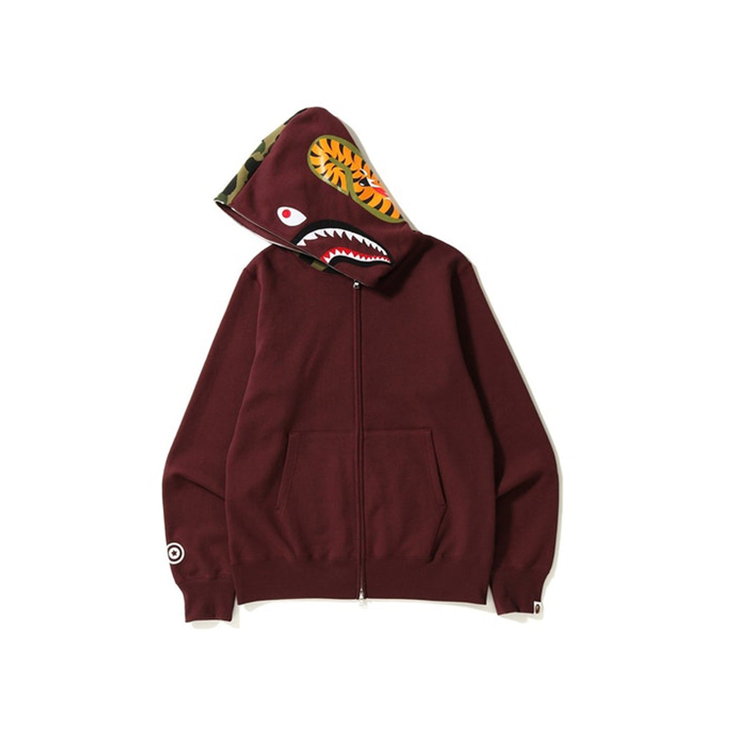 BAPE Shark Full Zip Hoodie Burgundy, Clothing- re:store-melbourne-Bape