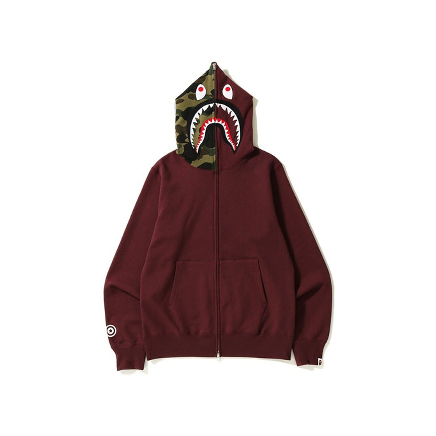 BAPE Shark Full Zip Hoodie Burgundy, Clothing- re:store-melbourne-Bape