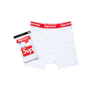 Supreme Hanes Boxer (4 Pack) Briefs - White, Clothing- re:store-melbourne-Supreme x Hanes