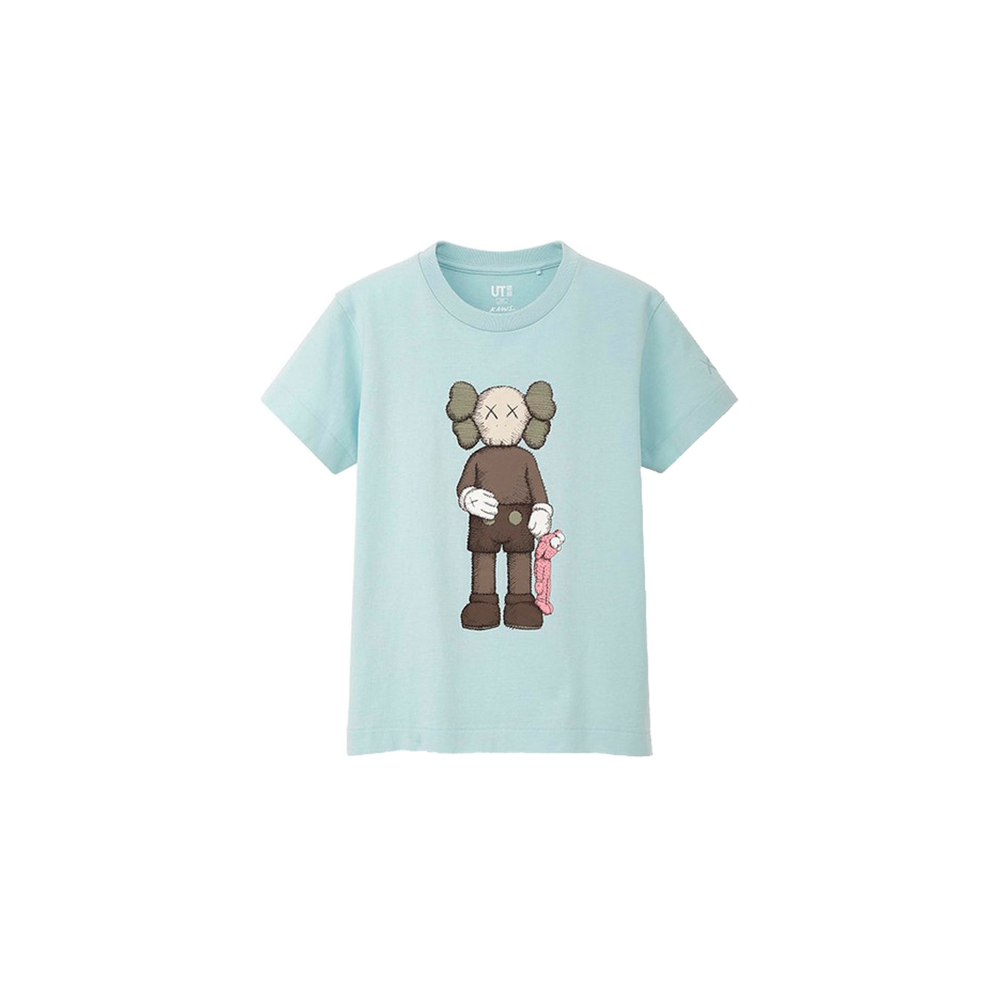 KAWS x Uniqlo Companion Tee (Kids) -Light Blue, Clothing- dollarflexclub