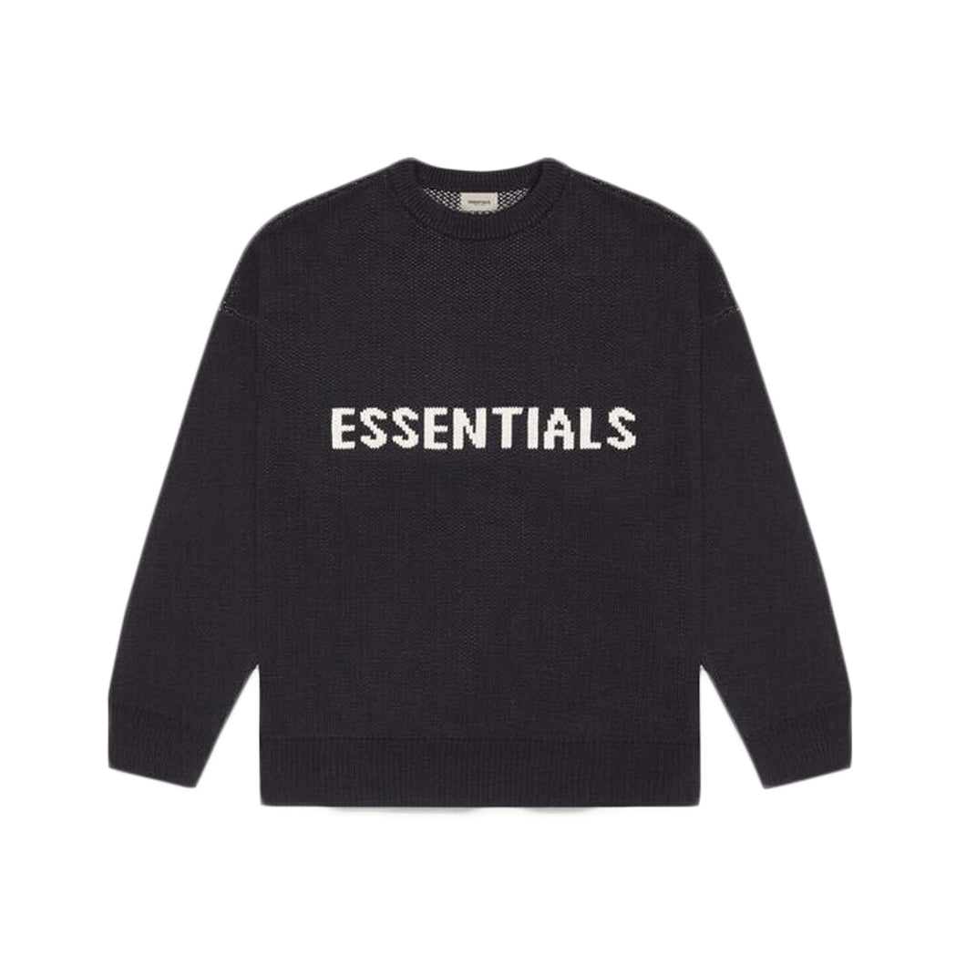 Fear of God Essentials Knit Sweater SS20 Black, Clothing- re:store-melbourne-Fear of God Essentials