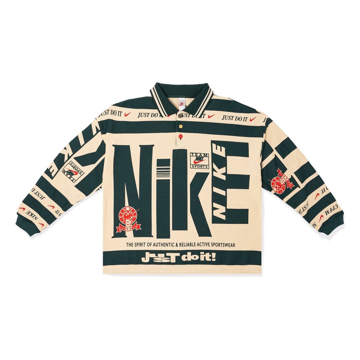 Nike x Cactus Plant Flea Market Longsleeve Polo Natural, Clothing- re:store-melbourne-CPFM x Nike