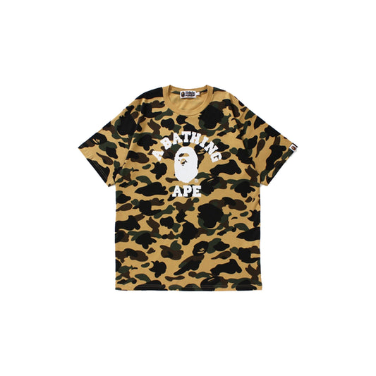 Bape Color Camo College Tee-Yellow, Clothing- dollarflexclub