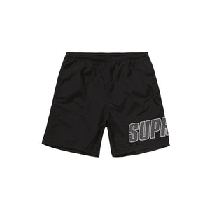 Supreme Logo Applique Water Shorts -Black, Clothing- dollarflexclub