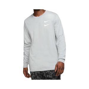 Nike L/S Swoosh T-Shirt-Grey, Clothing- dollarflexclub