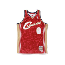 Load image into Gallery viewer, BAPE x Mitchell &amp; Ness Cavs ABC Basketball Swingman Jersey Burgundy, Clothing- re:store-melbourne-Bape
