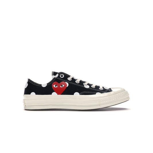 Converse Chuck Taylor All-Star 70s OX x CDG PLAY OX -Black Polka Dots, Shoe- dollarflexclub