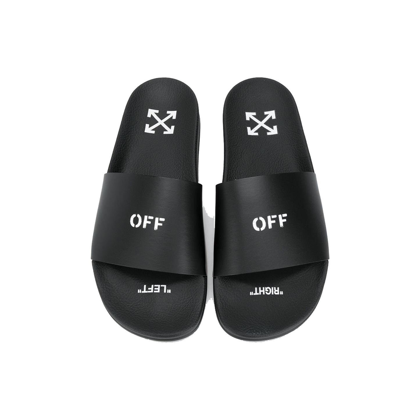 Off-White Stamp Slides -Black, Shoe- dollarflexclub