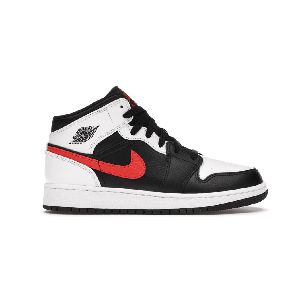 Jordan 1 Mid White Black Chile Red (GS), Shoe- re:store-melbourne-Nike Jordan