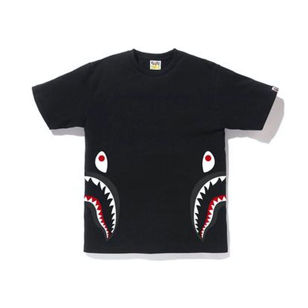 BAPE Side Shark Tee Black/Black, Clothing- re:store-melbourne-Bape