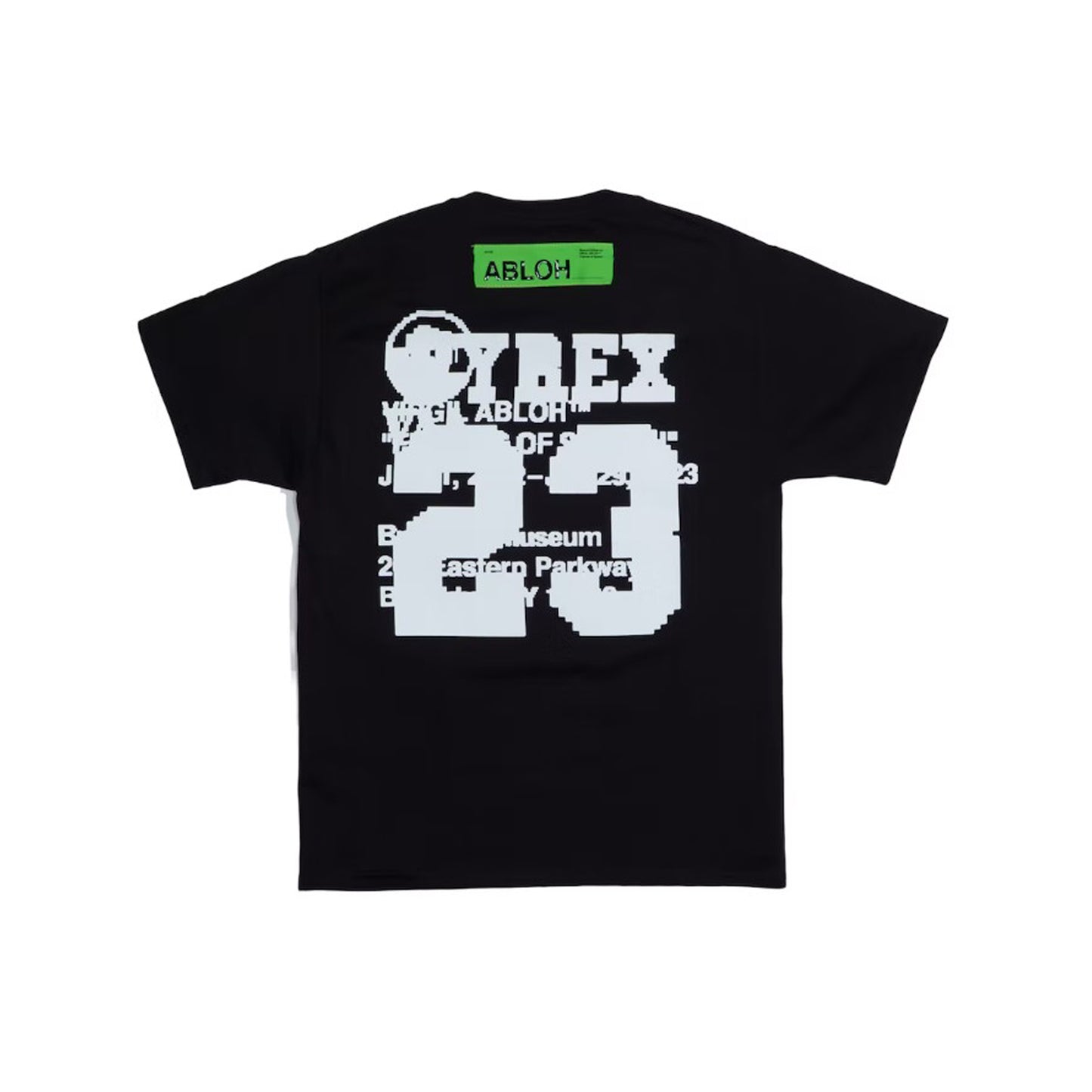 Virgil Abloh Brooklyn Museum FOS CAT Pyrex T-shirt Black, Clothing- re:store-melbourne-Champion x Virgil Abloh